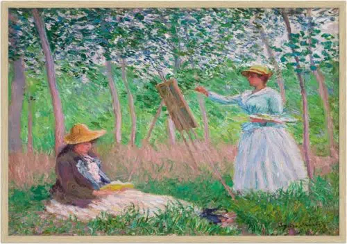 In the Woods at Giverny (1887) med ramme