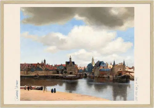 View of Delft (1660-1661) med ramme