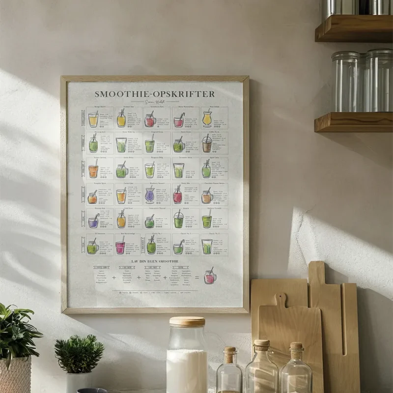 Plakat med vores Bestsellers Smoothie Plakaten.