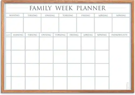 Family Week Planner 4 Personer (inkl. tusch & glasramme)