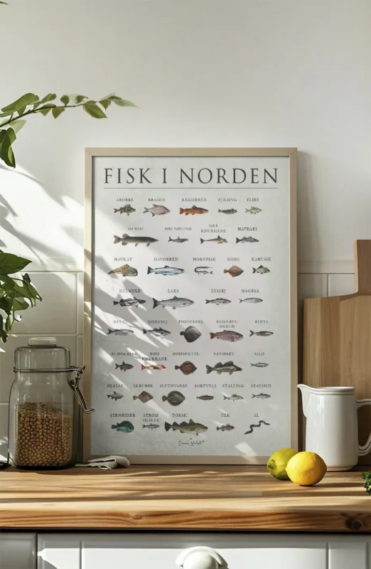 Fisk i Norden Plakat fra SimonHolst.dk