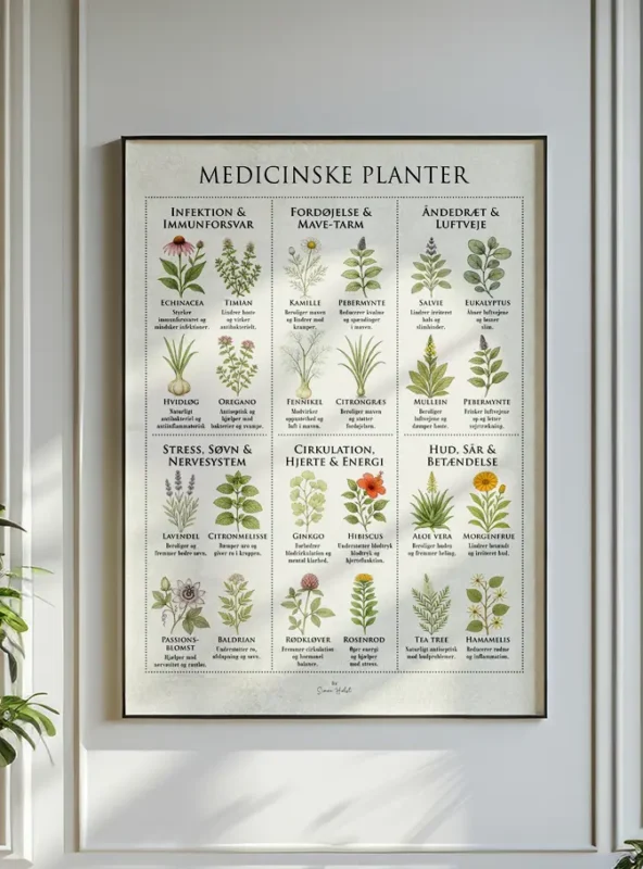 Medicinske Planter Plakat