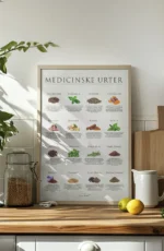 Medicinske Urter Plakat fra SimonHolst.dk