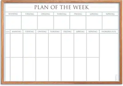 Plan of the Week 2 Personer (inkl. tusch & glasramme)