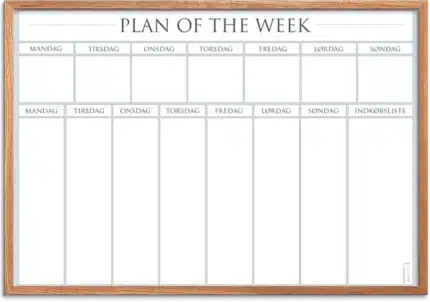 Plan of the week (inkl. tusch & glasramme)