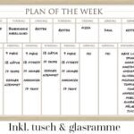 Plan of the week (inkl. tusch & glasramme)