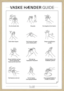Vaske Hænder Guide Plakat