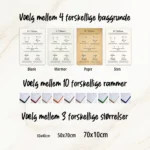 Valgmuligheder for køb af de 5 tibetanere plakat