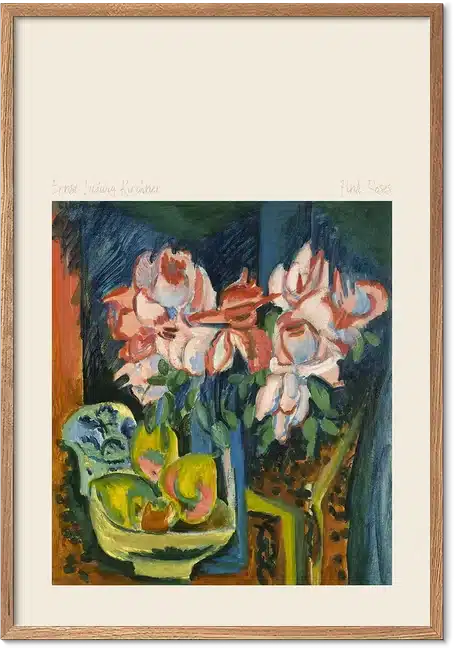 Pink Roses - Ernst Ludwig Kirchner