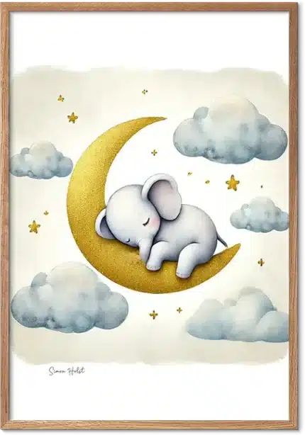 Elefant Sover Plakat