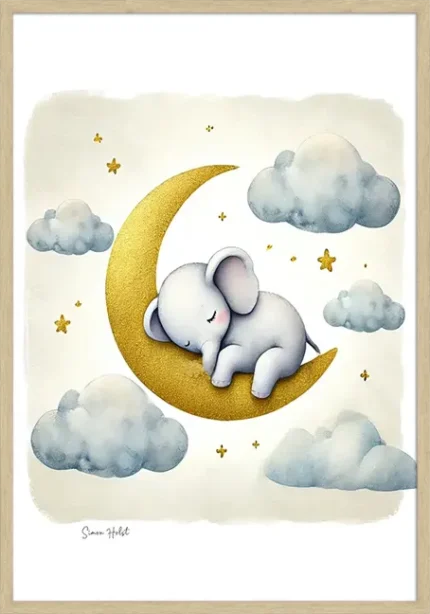 Elefant Sover Plakat