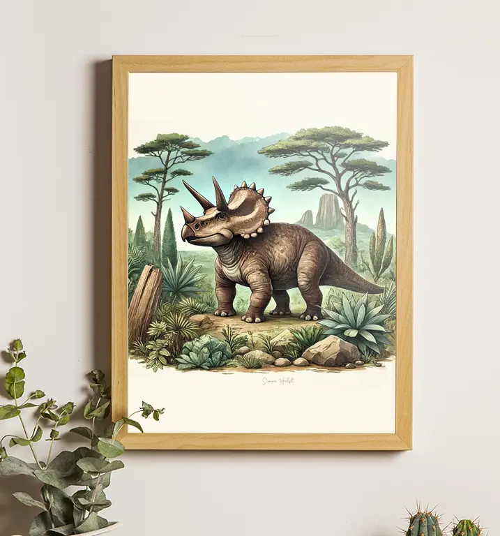 Triceratops Børneplakat