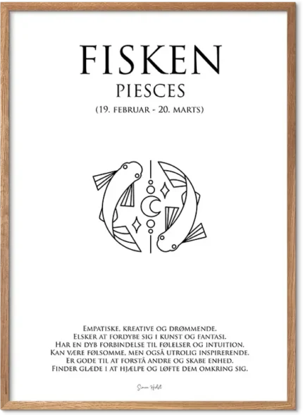 Fisken Stjernetegn Plakat