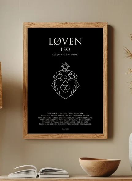 Løven Stjernetegn Plakat