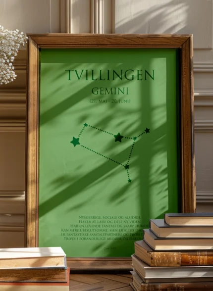 Tvillingen Stjernetegn Plakat