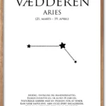 Vædderen Stjernetegn Plakat