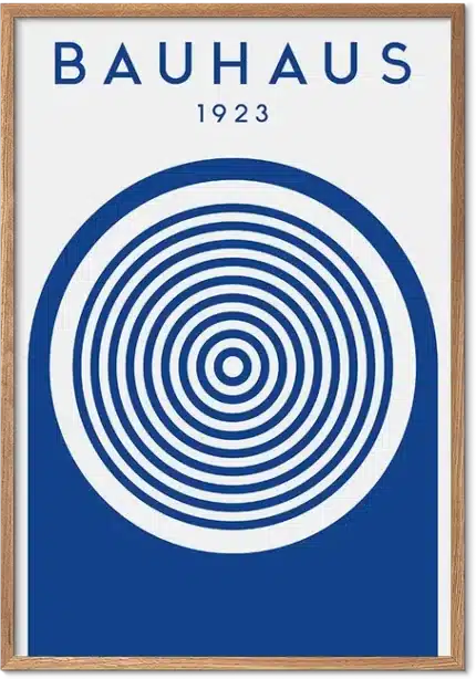 Bauhaus Blue Circles 1923 plakat