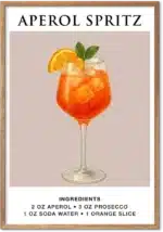 Aperol Spritz Plakat til cocktail entusiasten, der passer godt ind i baren eller køkkenet