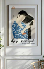 Woman Combing Her Hair - Goyo Hashiguchi