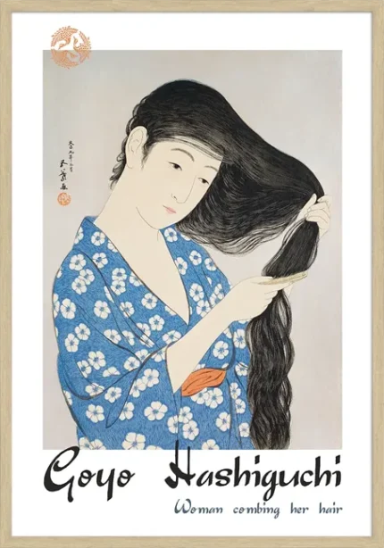 Woman Combing Her Hair - Goyo Hashiguchi