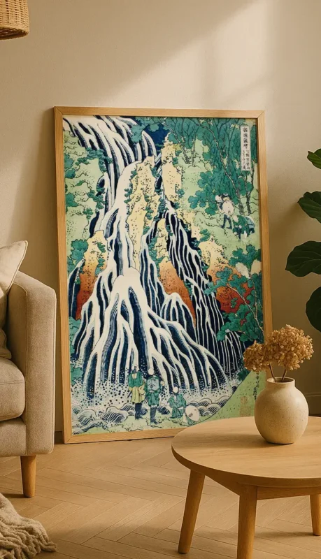 Amida Waterfall plakat fra Katsushika Hokusai