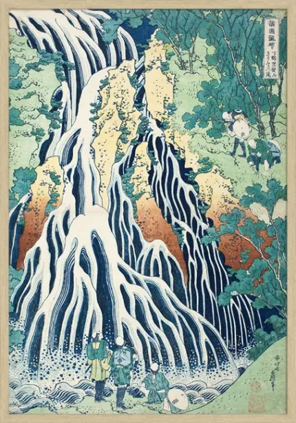 Amida Waterfall plakat fra Katsushika Hokusai