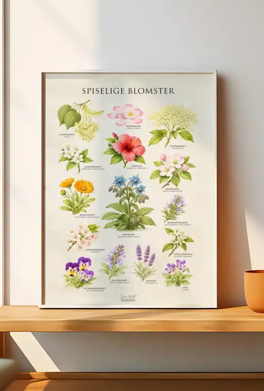 Spiselige Blomster Plakat