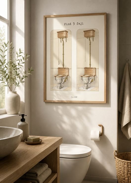 Find 5 Fejl Toiletplakat
