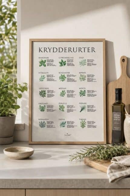Krydderurter Plakat