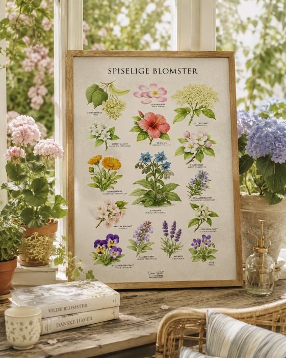 Spiselige Blomster Plakat