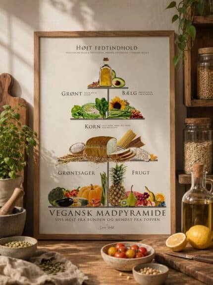 Vegansk Madpyramide Plakat