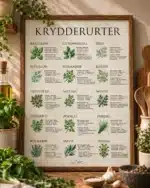 Krydderurte plakat plakat fra Simon Holst i køkkenet